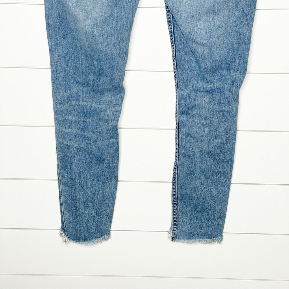 Free People Ripped Cropped Frayed Hem Jeans Light Wash Size 25 - Picture 11 of 11